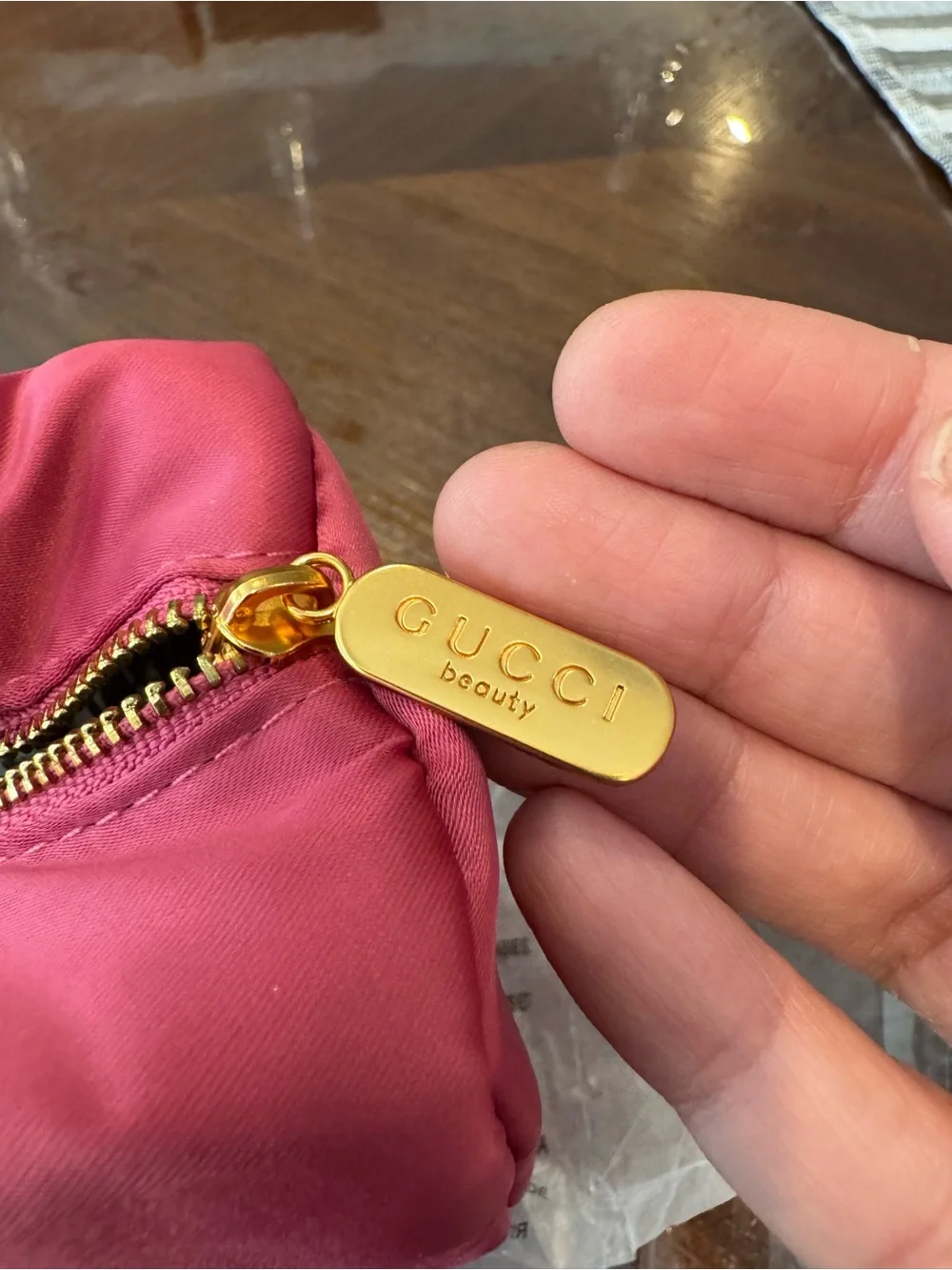 Gucci Beauty Pink Makeup Pouch. New In Bag.